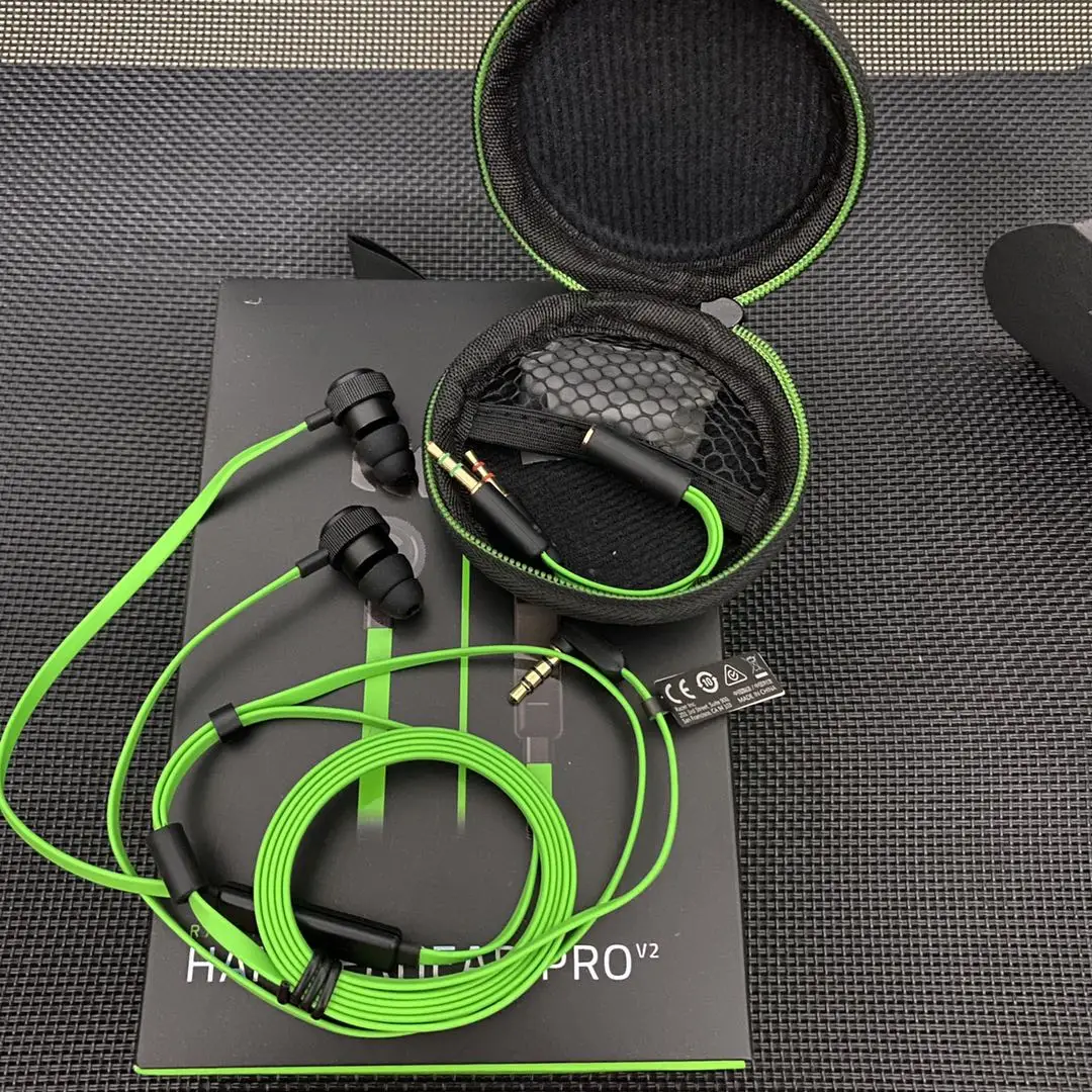 wired earphones For Razer Hammerhead Pro V2 In-Ear earphone With Mic Headset Gaming high quanlity headphones | Электроника