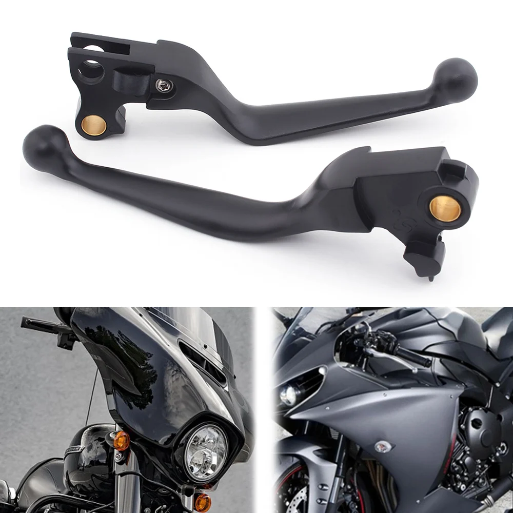 

Motorcycle Aluminum Brake Lever Slotted Brake Clutch Levers For Harley Softail Fat Boy Heritage Springer FLSTSC FXSTS 2004-2006
