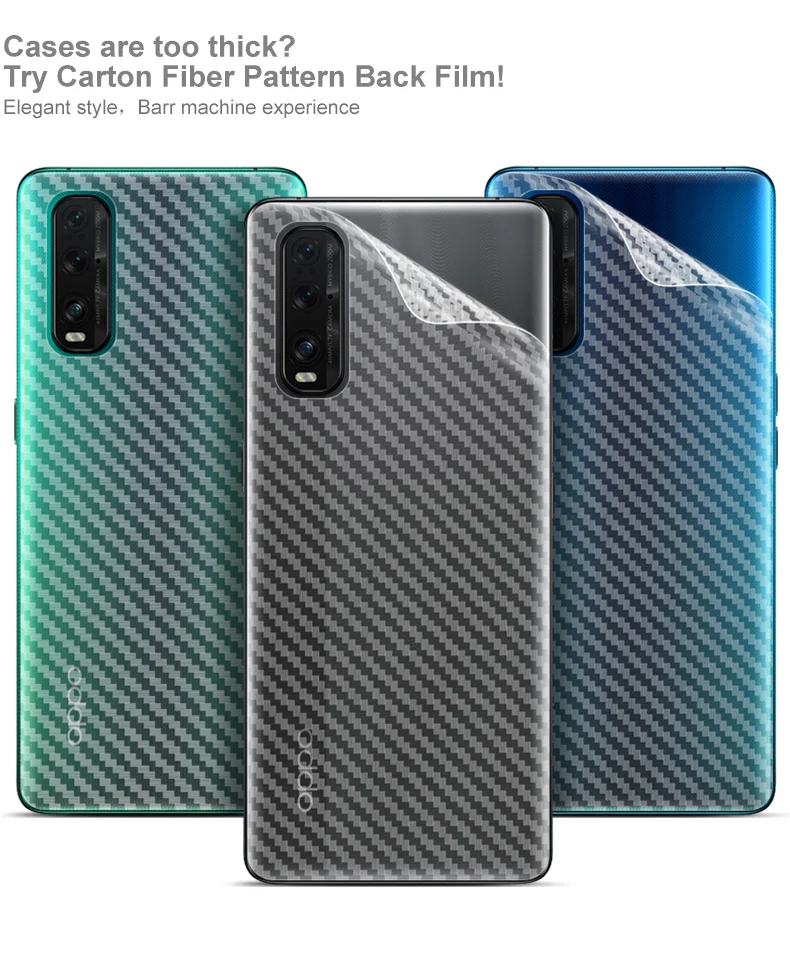 

5pcs / lot Carbon Fiber Pattern Rear Film for OPPO R15 Pro R9S Plus A5 Protection Adhesive Fiber Screen Protector Guard