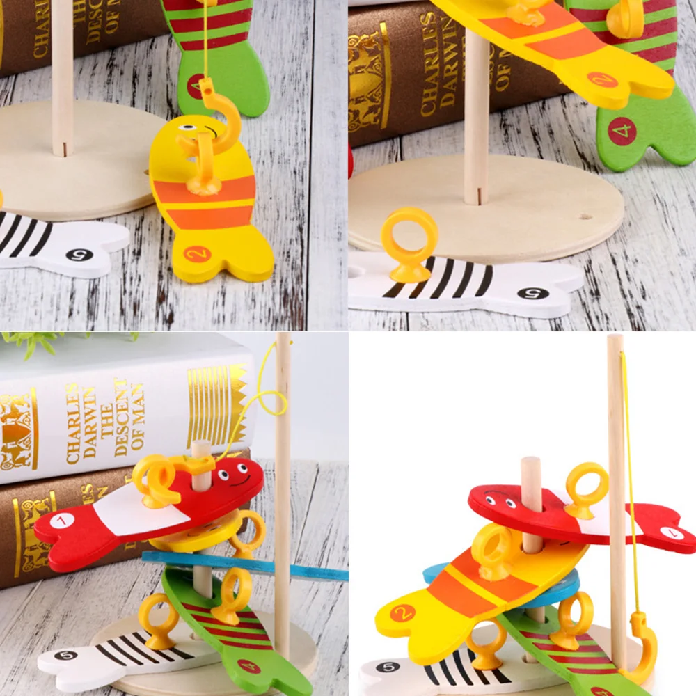 Деревянные цифровые рыболовные игры игрушки для рыбалки экологически чистые