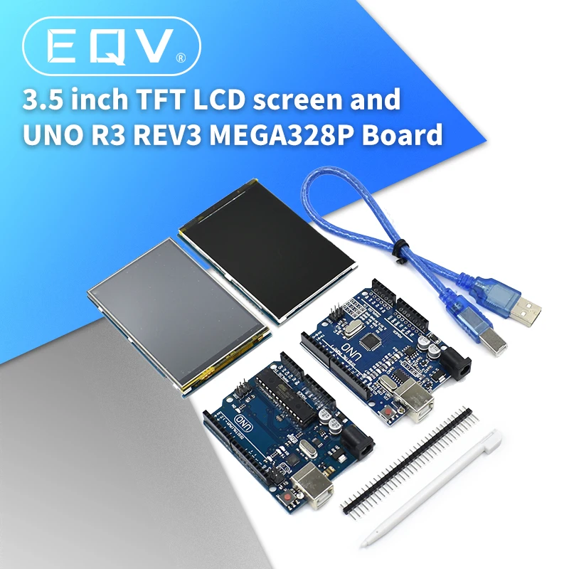 Фото ЖК-модуль 3,5 дюймовый TFT ЖК-экран 3,5 дюйма + UNO R3 REV3 MEGA328P плата для Arduino №1