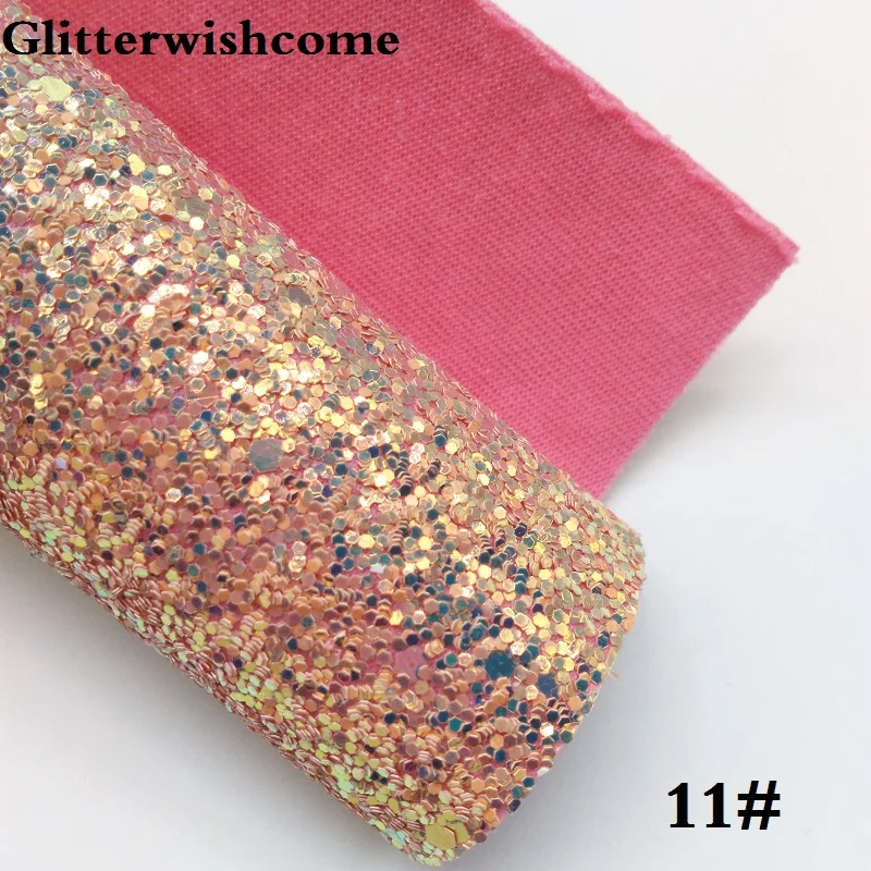 Glitterwishcome 21X29 см A4 Размер синтетическая кожа, Переливающаяся ультра Смешанная массивная блестящая кожа ткань винил для бантов, GM048A - Цвет: 11