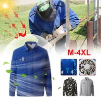 cooling jacket summer air conditioning cool coat with 2 fans outdoor sun protection clothing