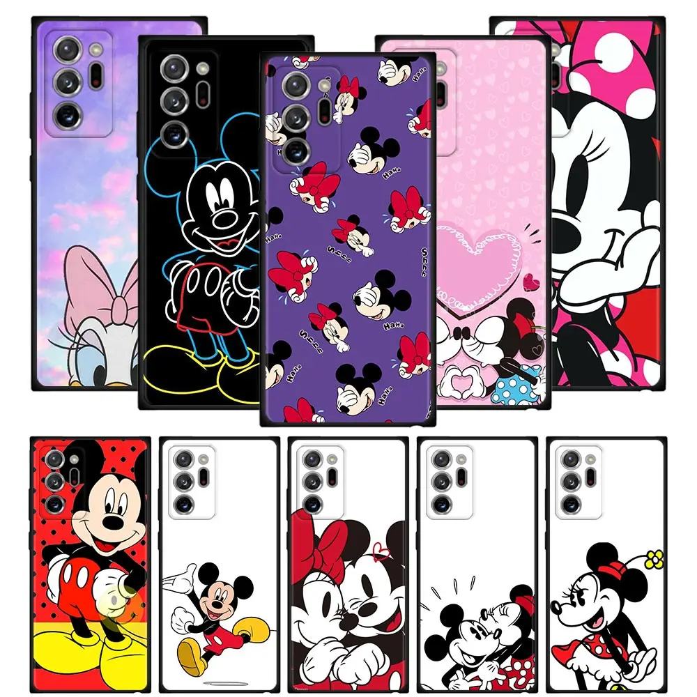 

Mickey Mouse Case For Samsung Note S20 Ultra 5G 10 9 8 S21 Plus 10 Lite S21 FE 5G Lovely Silicone Soft Case Cover Coque