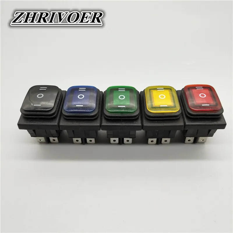 KCD4-203 20A/250VAC 30x22 Водонепроницаемый кулисный переключатель 6pin DPDT ON OFF на 12V 220 В