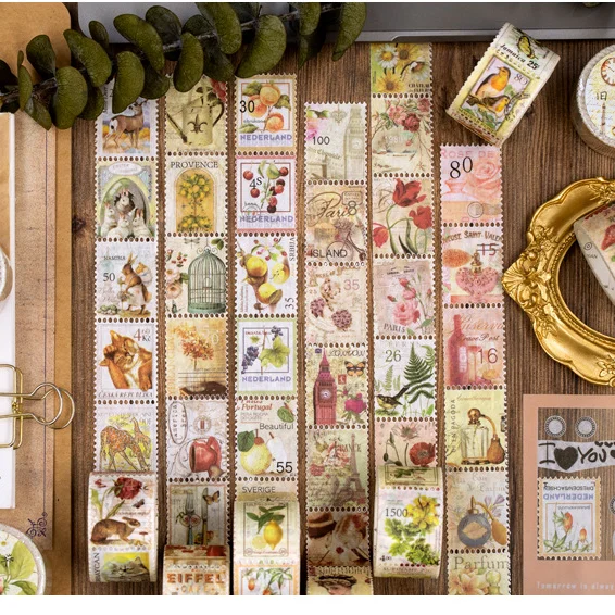 

8PCS/LOT Retro Floral Series Forest Flower Plants Collection Stickers 25mm*5M