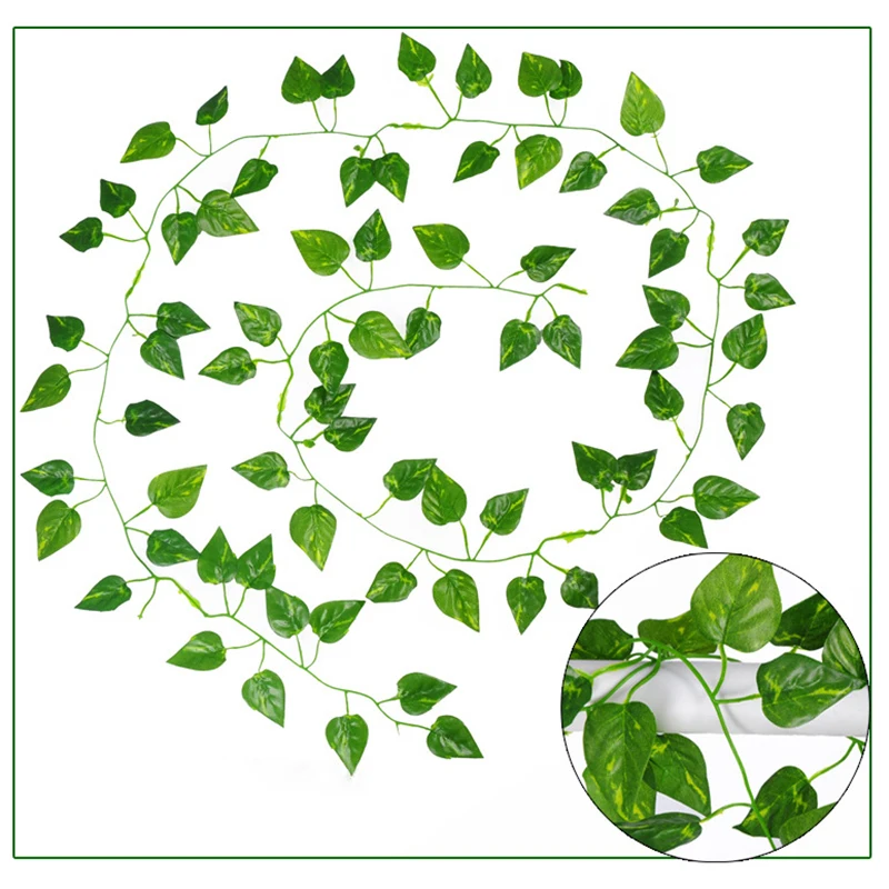Длинные искусственные растения длиной 2 м листья плющ листок винограда цветы