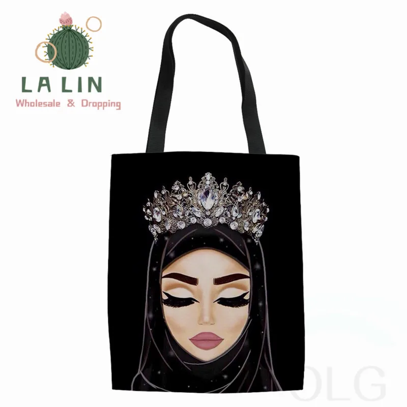 Хиджаб LALIN с принтом лица для мусульманской Исламской девушки глаза Повседневная