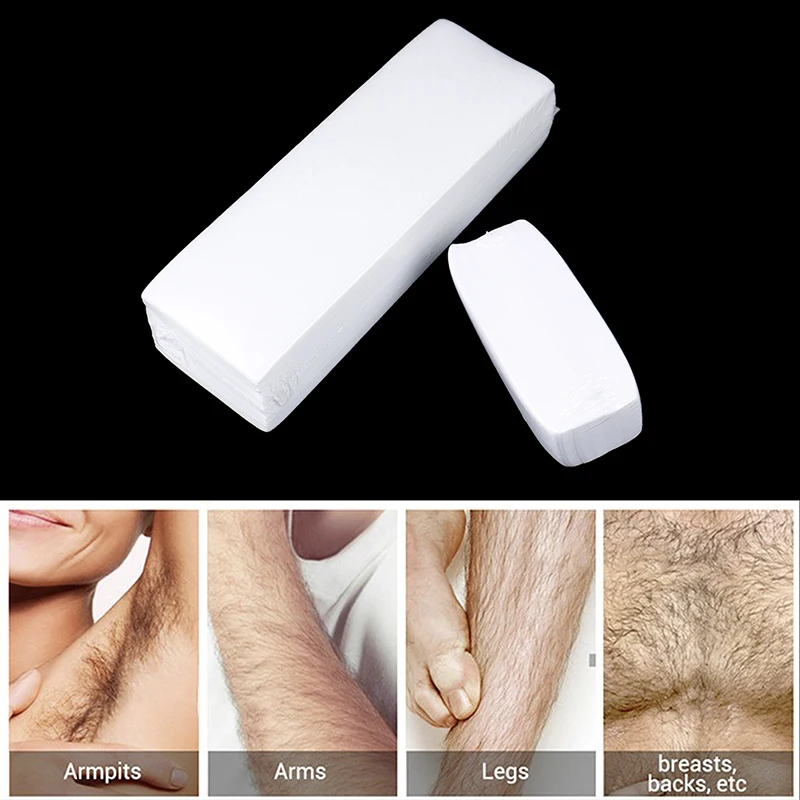 

100PCS Nonwoven Women Men Hair Removal Wax Paper Body Leg Arm Hair Removal Epilator Wax Strip Paper Roll 2Size