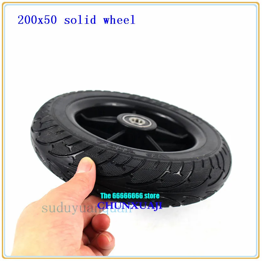 8-дюймовые сплошные колеса 200x50 мм шины с подшипником резиновые колесо для