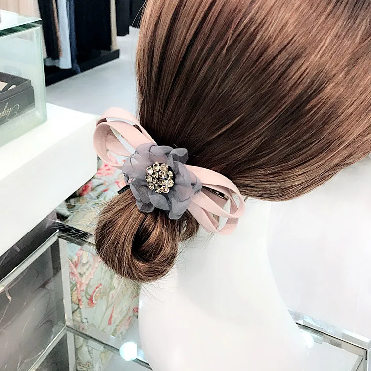 Eugen пряжа цветок бант заколка для волос заколки из чешского хрусталя Стразы с