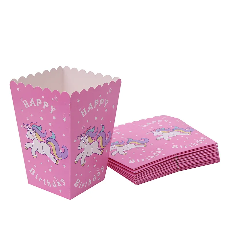 53 шт./компл. одноразовая посуда с единорогом розовая синяя бумажная тарелка