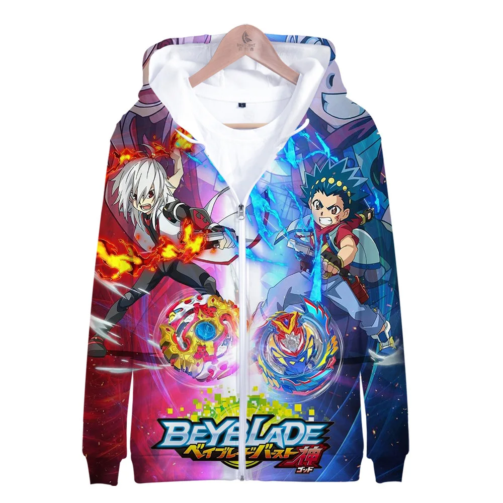 

Толстовка Beyblade Burst Evolution 3D на молнии для мужчин и женщин, Свитшот в стиле Харадзюку для мальчиков и девочек, Японская уличная одежда, куртка с ...