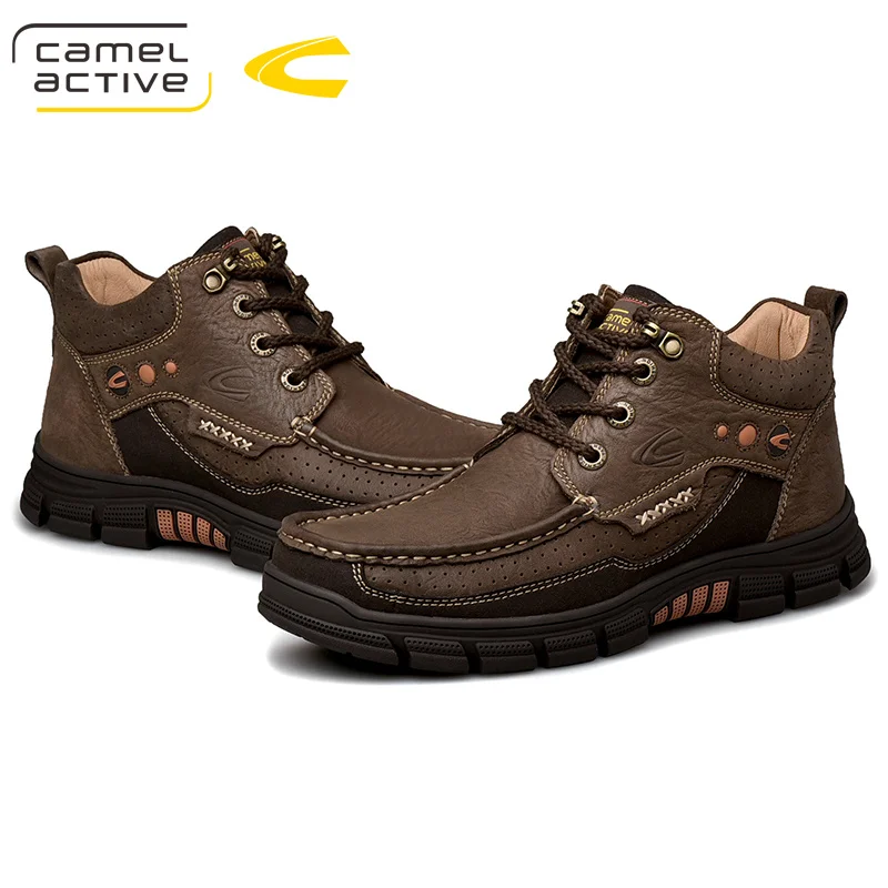 Camel Active новинка мужские высокие походные ботинки прочные Нескользящие теплые
