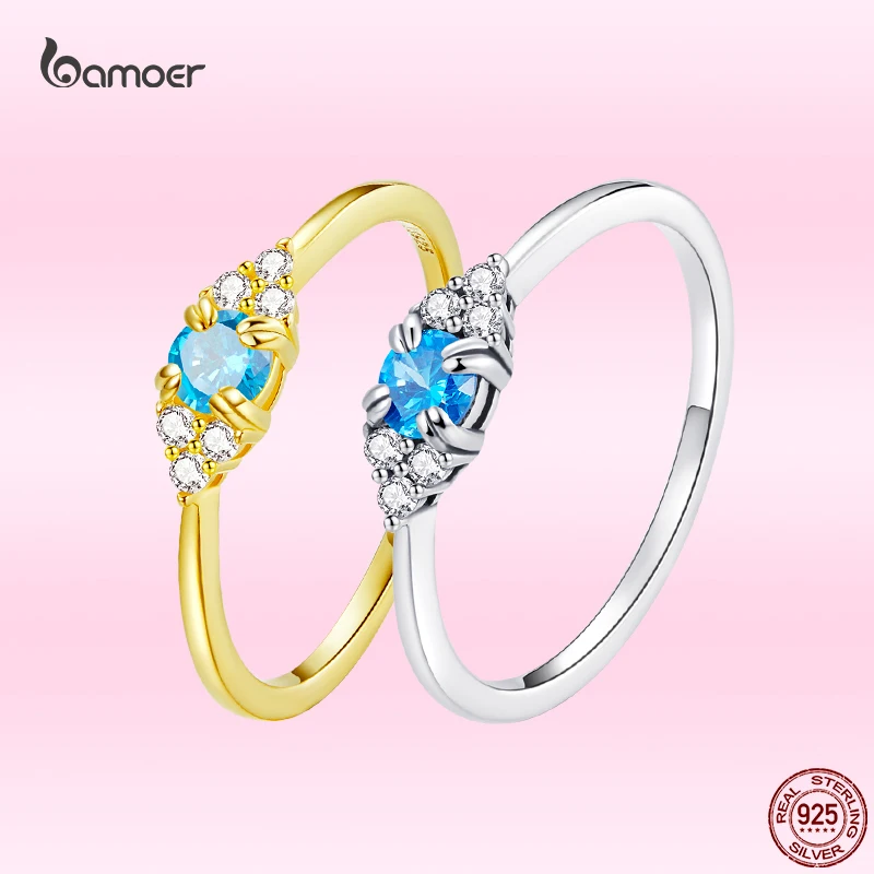 

Bamoer 2021 New 925 Sterling Silver Love forever Zircon Couple Rings for Women Luxury Elegant Wedding Jewelry Multi Size GXR534