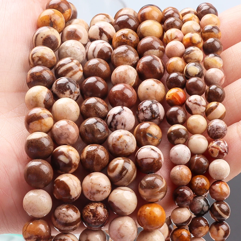 

Natural Australian Zebra Stone Beads Trend Round Stone Beads For DIY Bracelet Necklace Jewelry Making Home Decoreation Supplies
