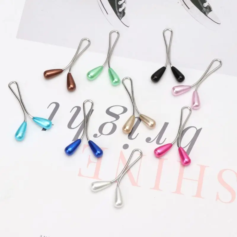 

12Pcs Muslim Hijab Scarf Cardigan Shawl Safety Pins Clips Pearl Brooch Jewelry