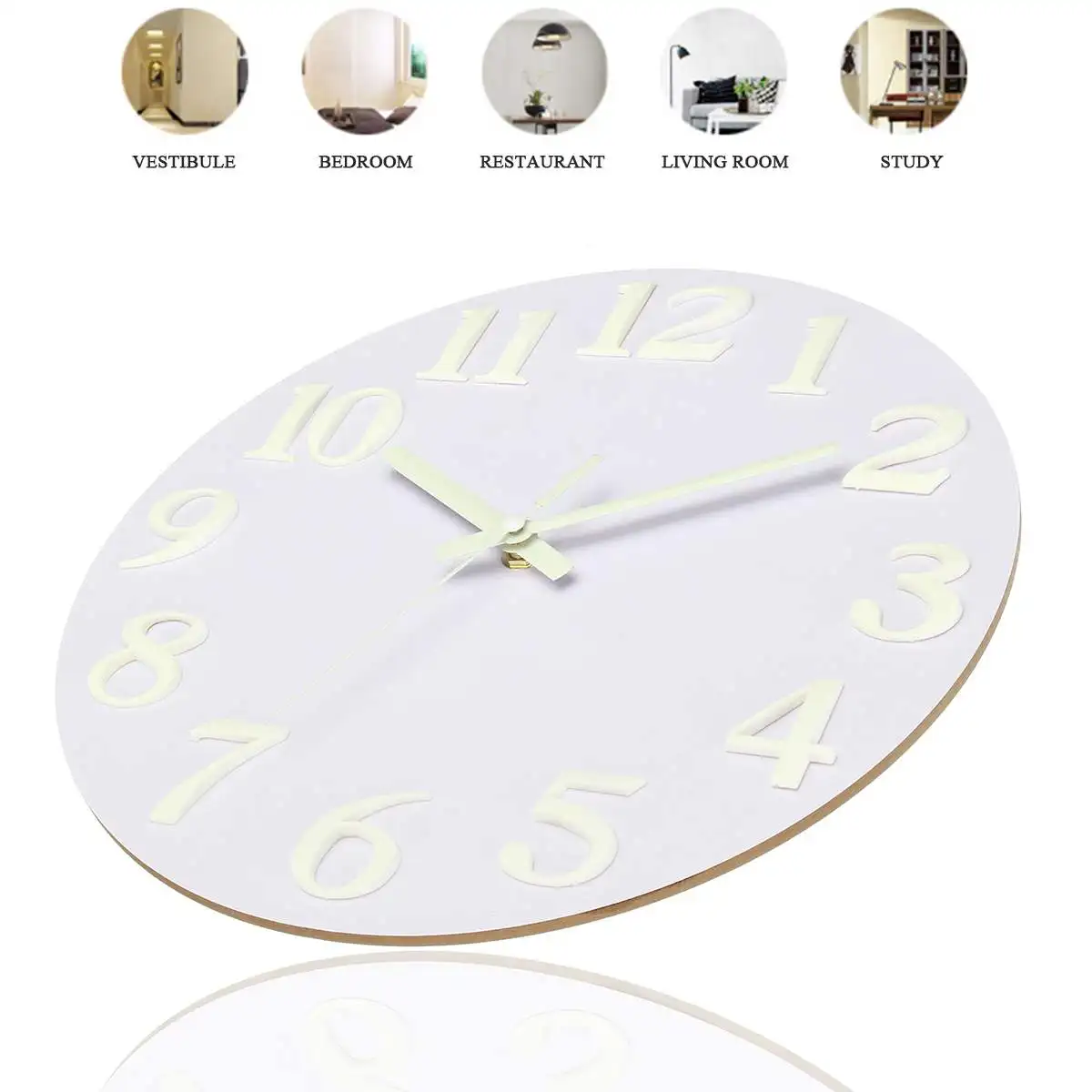 12 &quotнастенные часы светящиеся бесшумные кварцевые украшения для дома гостиная