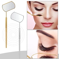 square eyelash mirror with long stand detachable large lash extension metallic handle mirror convenient beautiful makeup tools