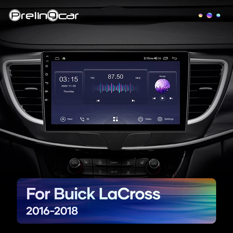 Prelingcar Android 10 0 Автомобильная Мультимедийная навигационная система GPS плеер для BUICK