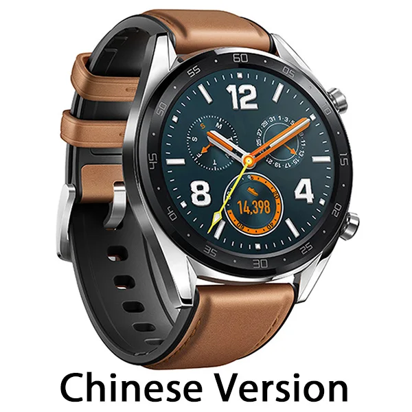 Huawei Watch GT Смарт часы Поддержка gps NFC 14 дней Срок службы батареи 5 атм водонепроницаемый телефонный Звонок трекер сердечного ритма для Android iOS - Цвет: Fashion Brown