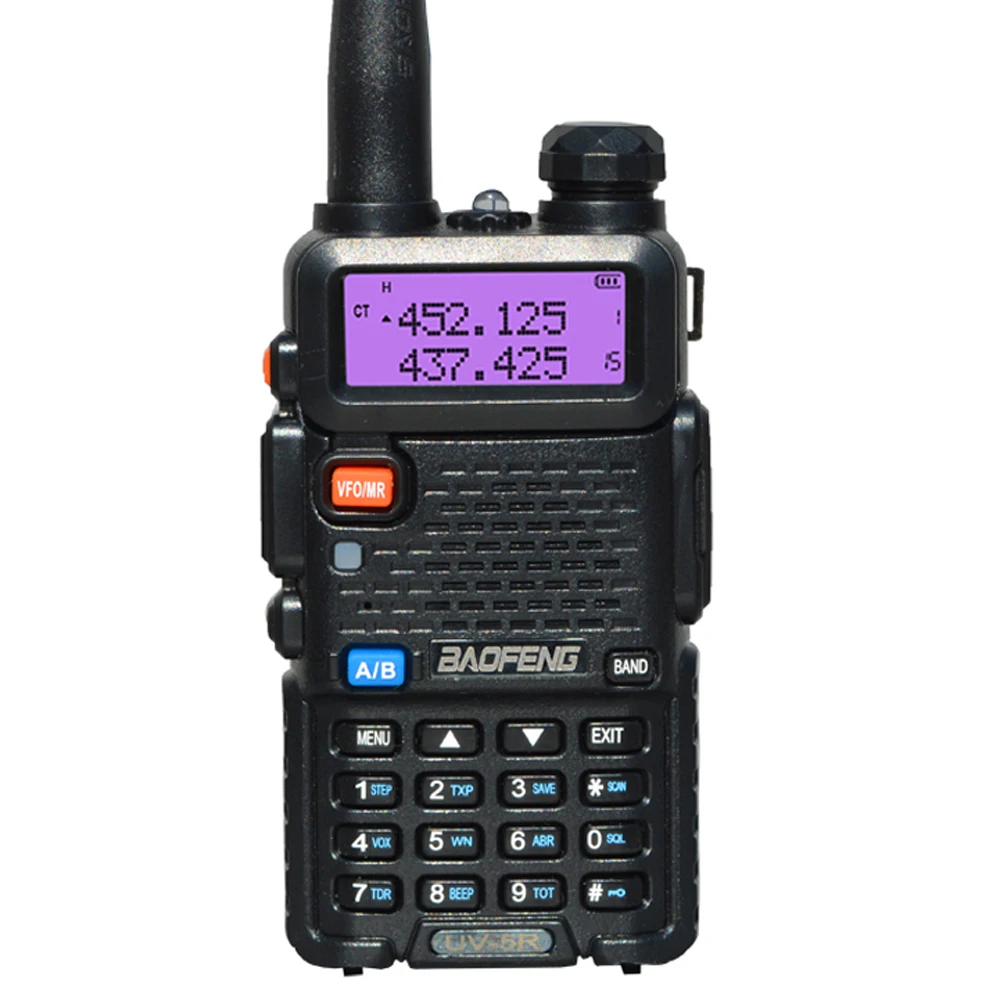 

Портативная рация BaoFeng UV-5R, радиостанция двухсторонней связи обновленной версии, 128 каналов, 5 Вт, УКВ УВЧ, 136-174 МГц и 400-520 МГц