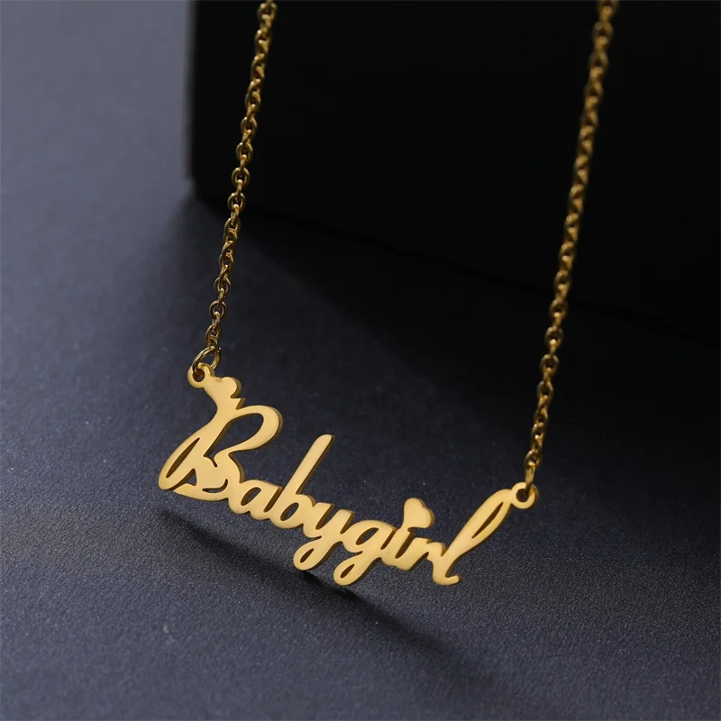 Индивидуальные ожерелья с именем на заказ для женщин и мужчин золотое ожерелье