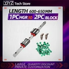 1 шт. линейная направляющая 600650 мм HGR30 + 2 шт. HGH30CAHGW30CC линейные узкиефланцевые каретки скользящий блок Запчасти для ЧПУ