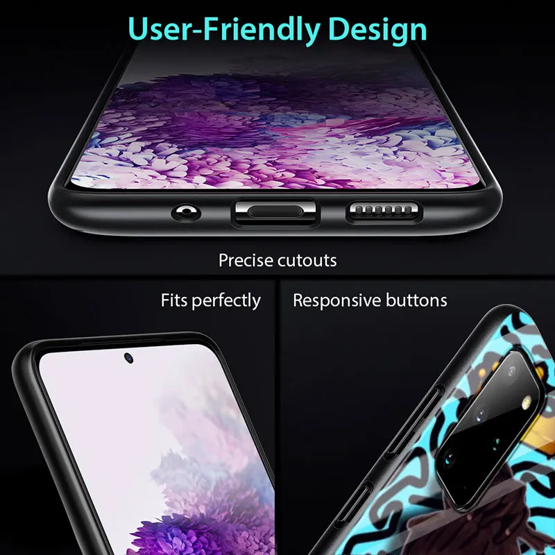 

2bunz Melanin Poppin Aba for Samsung Galaxy Note 10 Lite S20Ultra S20 Plus A01 A21 A51 A71 A81 A91 Super Bright Phone Case