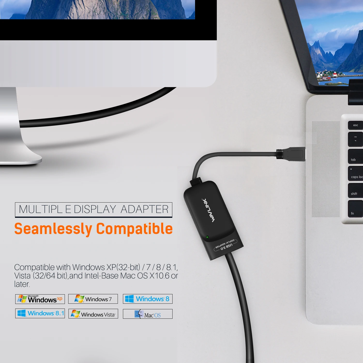Адаптер Wavlink USB 3 0 к HDMI для видеографического монитора HD 1080p выход внешняя