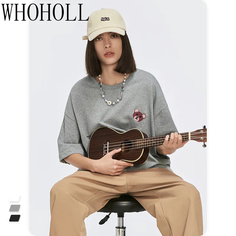 

T-shirts White Retro Baggy Cotton Solid O-neck T Shirt For Men women Fashion Men's T-shirt Casual Simple Short Sleeve Top