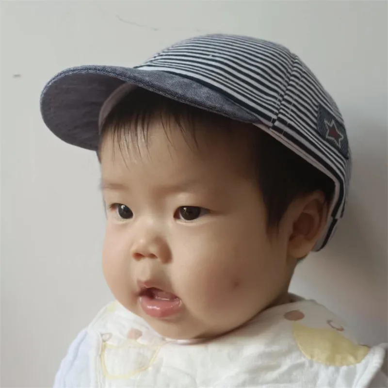 Весенне летняя детская шапка хлопковая шляпа от солнца милая полосатая мягкая