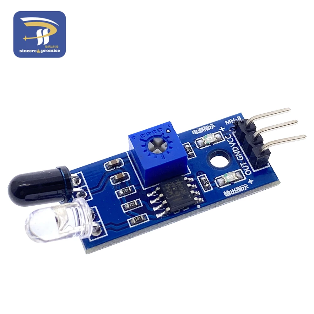 Инфракрасный модуль датчика обхода препятствий умный автомобильный робот 3