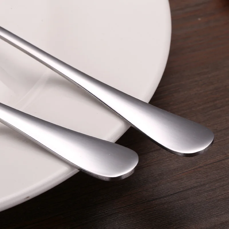 3pcs Korea Big Rice Buffet Spoon Soup Large Dinner Tablespoon Long Service Spoons Stainless Restaurant Public Dinnerware 8''|spoon long|spoon