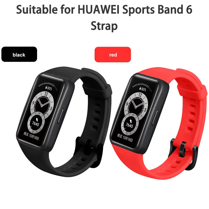 

For Huawei Band 6 Strap Silicone Bracelet Watch Band Replacement Wrist Strap For Huawei Sports Bracelet 6 Watch Accessories