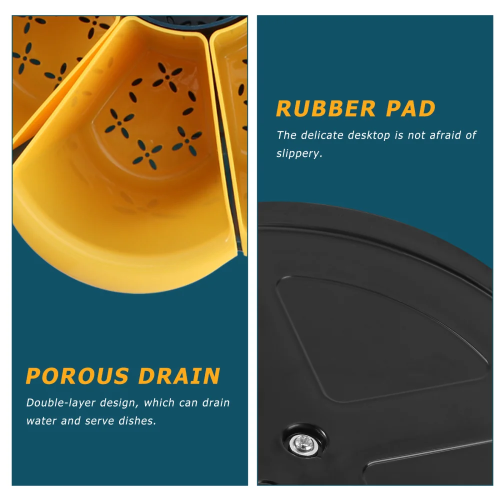 

1Pc Rotating Fruit Platter Home Vegetable Drain Baskets Detachable Fruit Basket