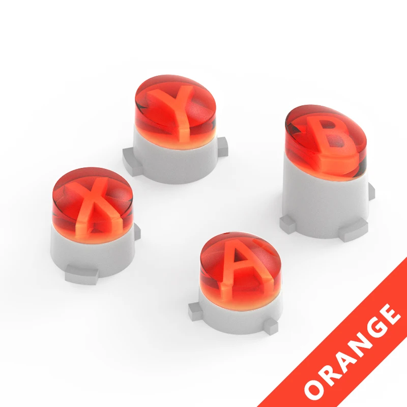 Transparent orange Replacement Buttons ABXY Kit for Microsoft Xbox One/Slim Spare parts Button For Xbox One Elite Wireless Controller Accessories - Цвет: Transparent orange