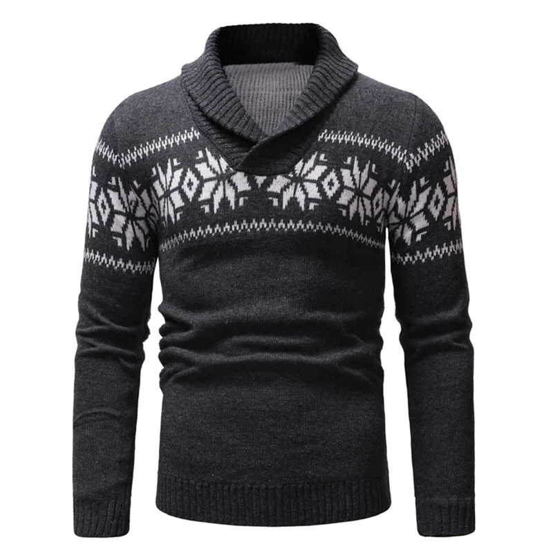 Style2 Gray WENYUJH, осенне-зимние мужские свитера с капюшоном, мужские свитера, хлопковый джемпер, мужские Модные Повседневные серые и винные тонкие мужские свитера, Hombre - Цвет: Style2 Gray