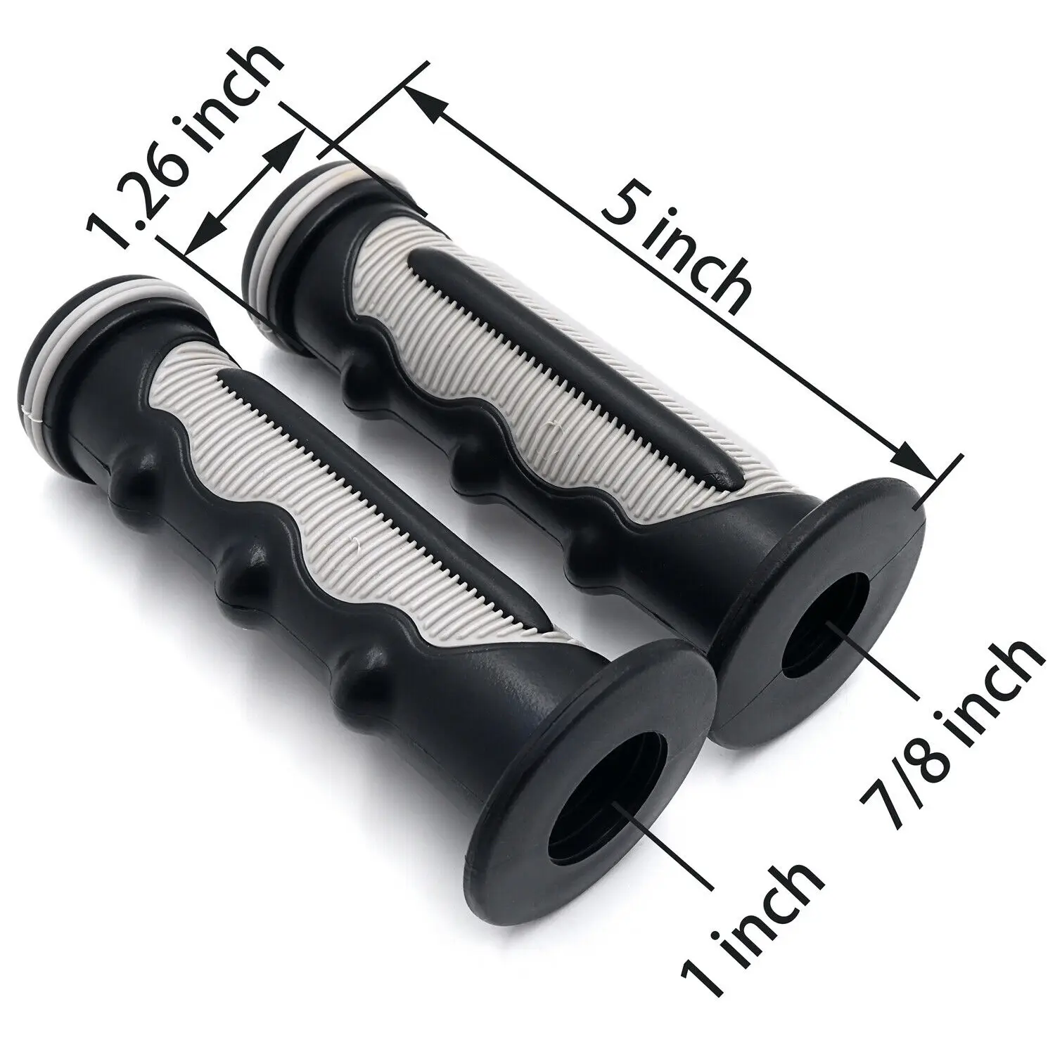 Aftermarket free shipping motorcycle parts 7/8&quot Rubber Handle Bar End Hand Grip Gray For Ducati KTM Honda bmw kawasaki suzuki |