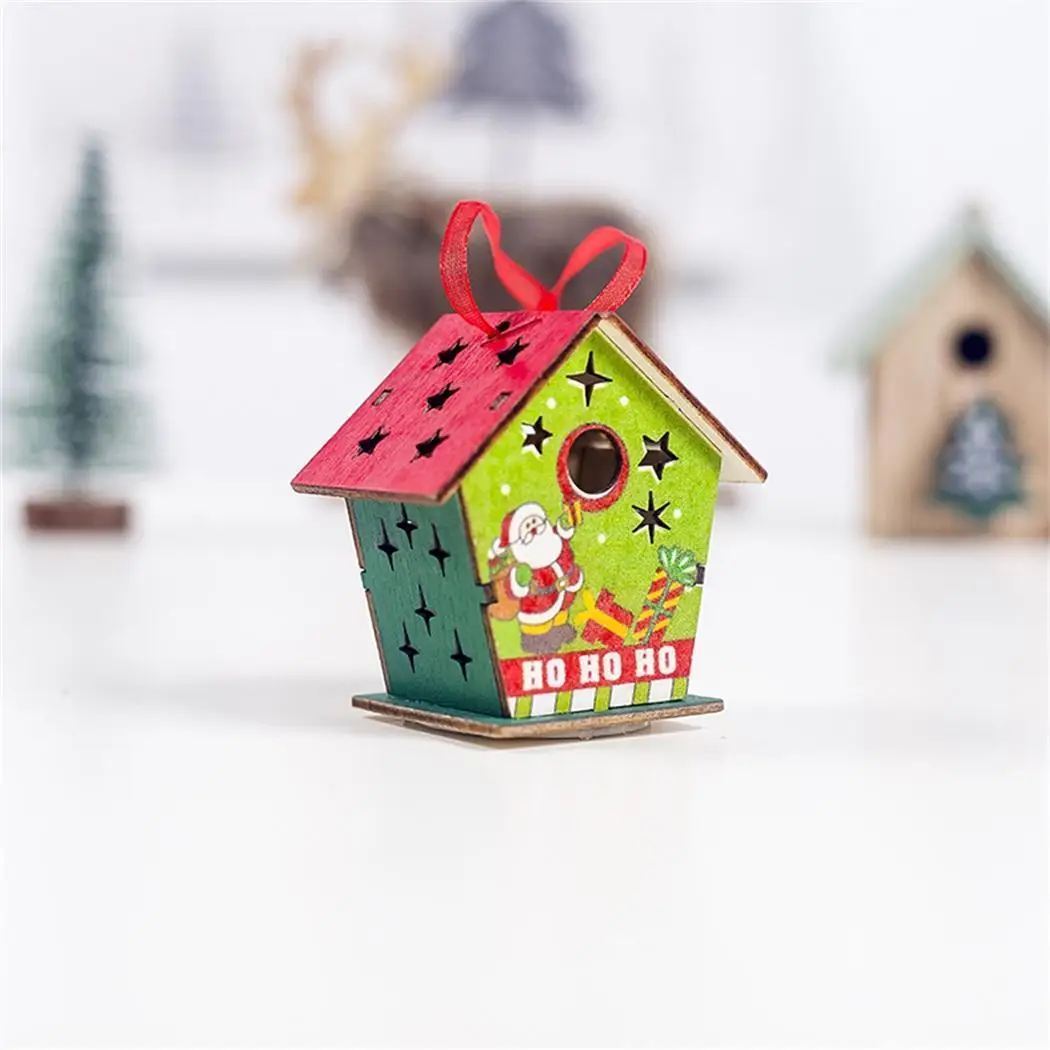 Kerst 2019 счастливые рождественские деревянные елки подвесной светильник