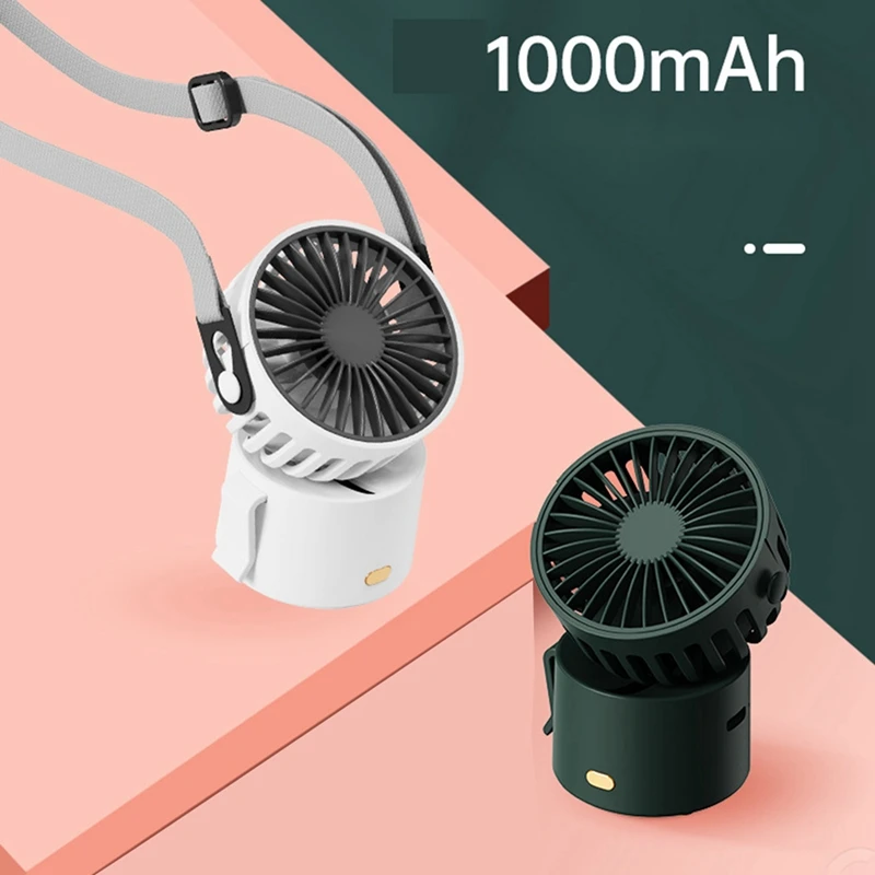 

2set USB Desk Fan Small Personal Desktop Table Fan with Quiet Operation Portable Mini Fan Green & White