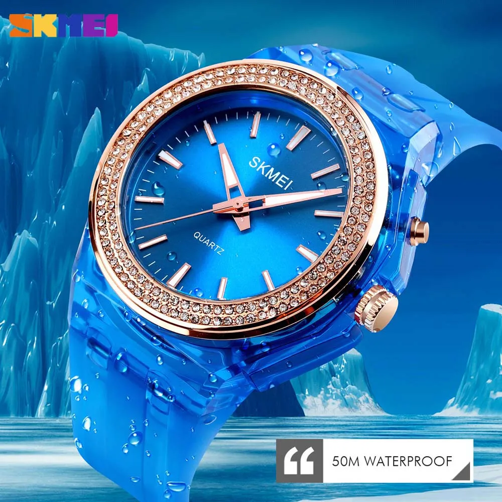SKMEI Модные Спортивные кварцевые женские часы люксовый бренд повседневные