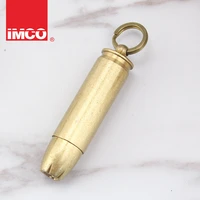 new imco waterproof windproof kerosene lighter pure copper bullet oil flint lighter outdoor survival lighter portable keychain