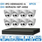 Сетевой видеорегистратор Dahua 6MP 16 + 8 видеонаблюдения Системы 8 шт. 6MP IP Камера IPC-HDW4631C-A  16POE 4 к NVR NVR4216-16P-4KS2, для наблюдения, безопасности