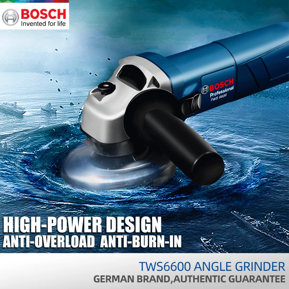 

BOSCH Angle Grinder Grinding Machine Metal Polisher Angular Power Tool Grinding Metal Wood cutting Machine 100mm grinding disc