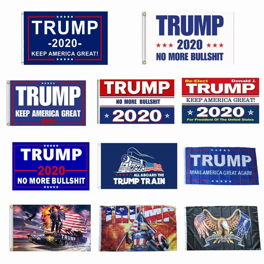 90*150 см Трамп 2020 флаг двухсторонний напечатанный Дональд Америка держит большой