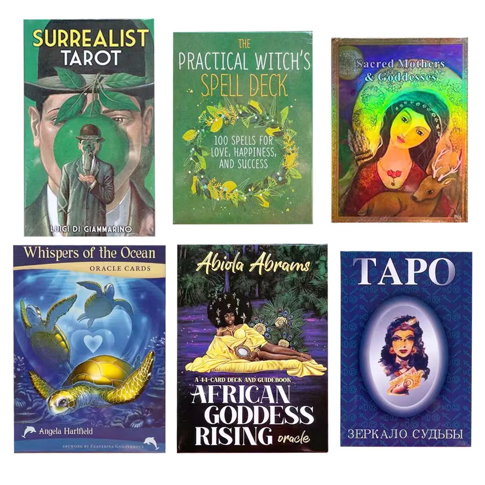 

2022 новый шаблон Tarot дурореалистичный Таро колода и Священные богини матери карты с изображением оракла английские карты настольные игры
