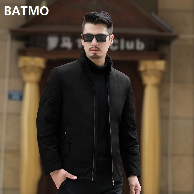 Мужская куртка пуховик на 90% белом утином пуху BATMO зимняя пуховая 8726 2019|Мужские