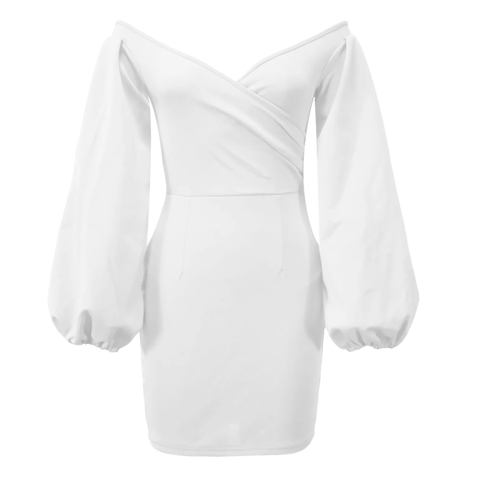 

2021 Elegant Dress Women NEW Fashion Casual Sexy Strapless Bag Hip Empire Tight Nightclub Long Sleeve Sheath Party Dress