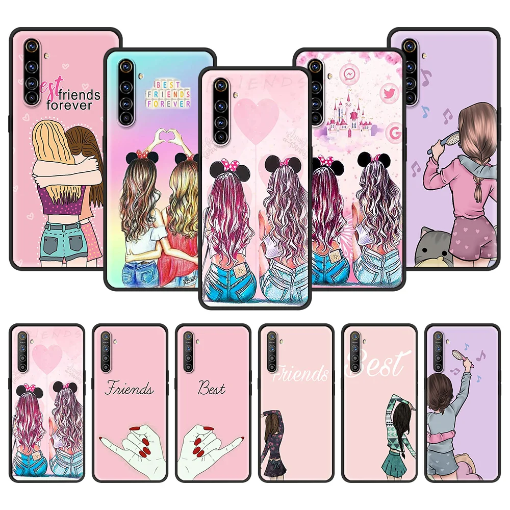 

Girls Bff Best Friends Forever Always Case for Realme C3 C11 6 7 8 C21 Cover Bag for Oppo A52 A53 A15 Reno 6 Z 7 Pro A9 2020 Bag